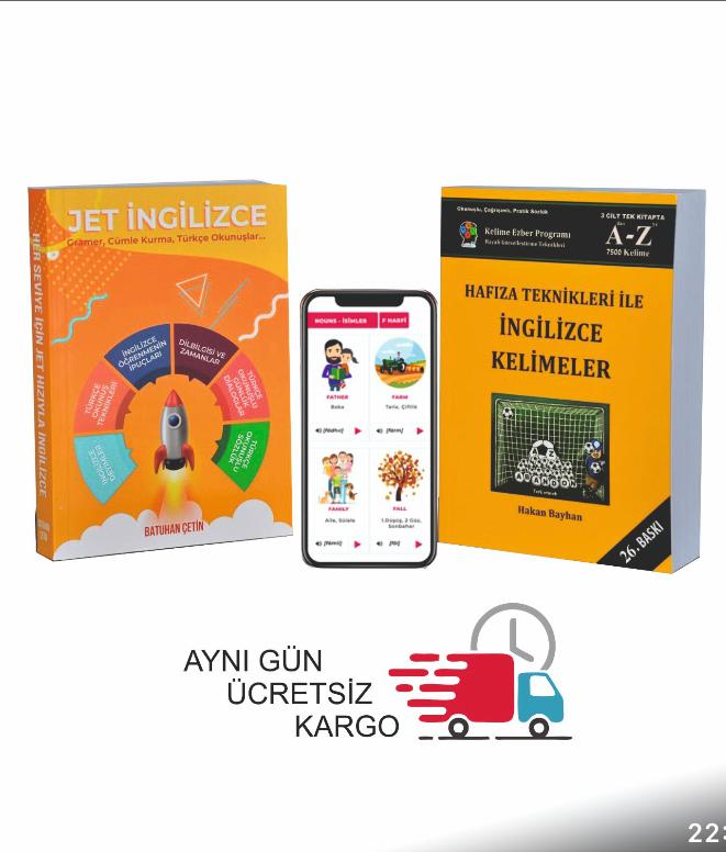 Jet Ingilizce Ve Hafıza Teknikleri Ile Ingilizce (MOBİL UYGULAMA 3LÜ SET)